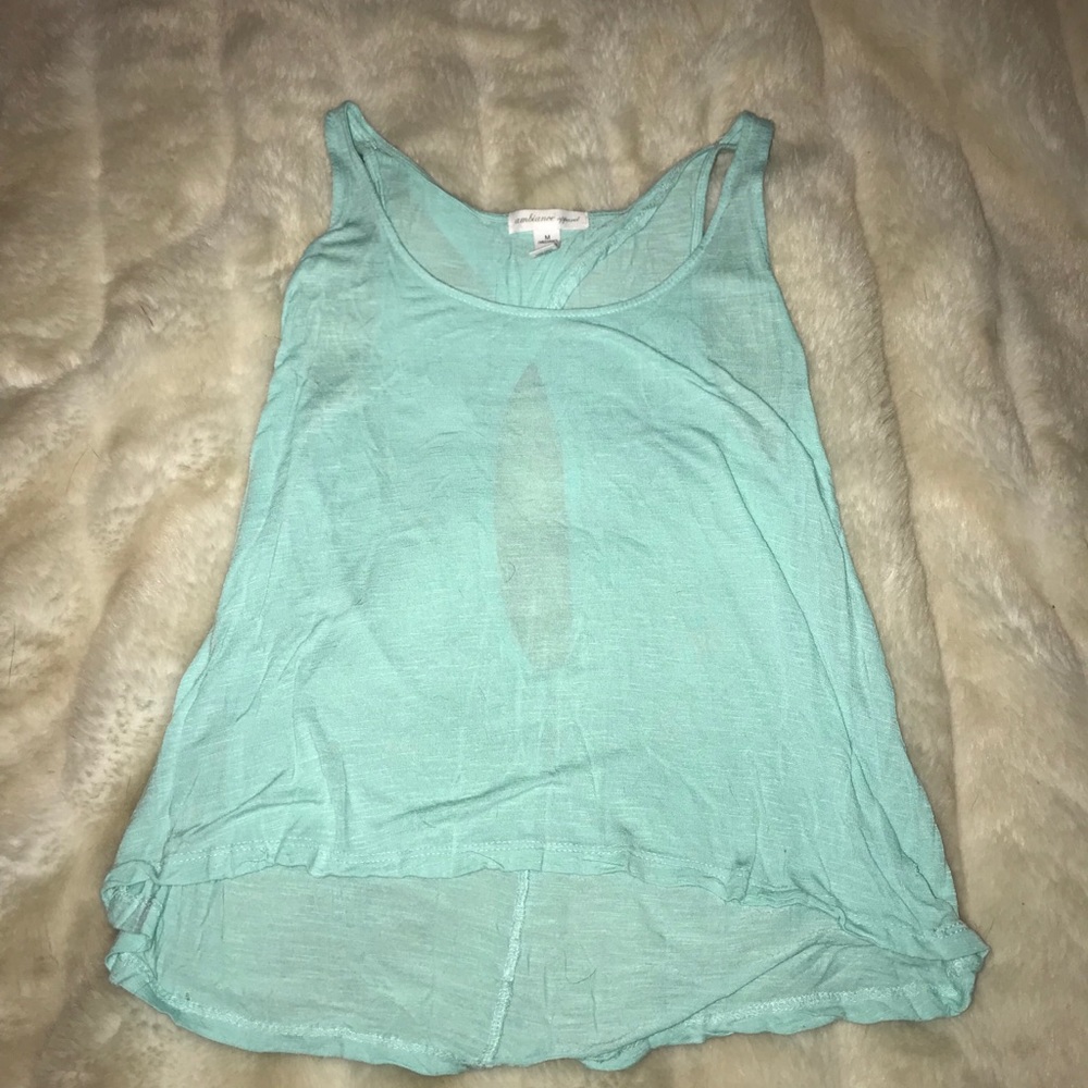 Tiffany Blue Open Back Tank Top